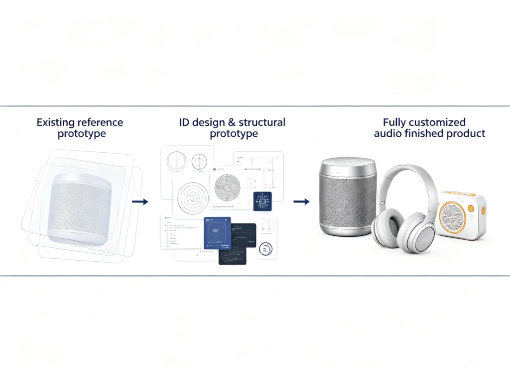 Audio product customization and modification, industrial design, acoustic tuning, firmware ODM service
