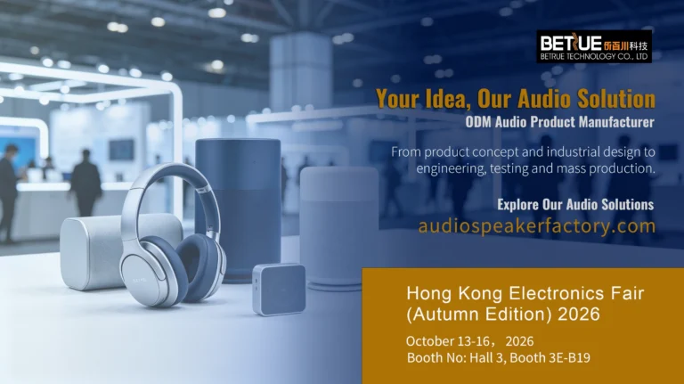 BETRUE audio ODM, turn your idea into finished audio products, Hong Kong Electronics Fair 2026