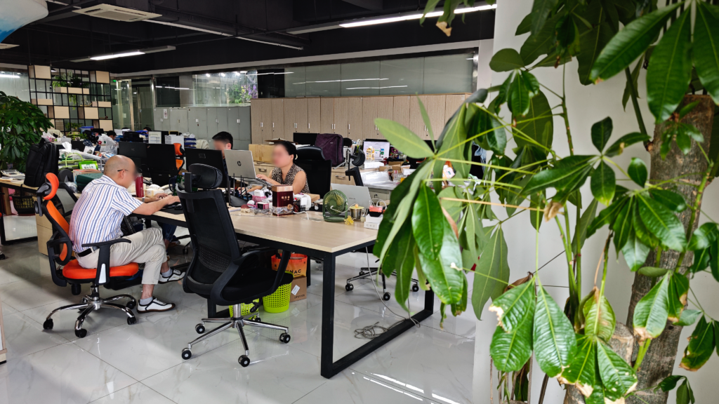 BETRUE Shenzhen open-plan green office interior space, BSCI audited audio speaker factory