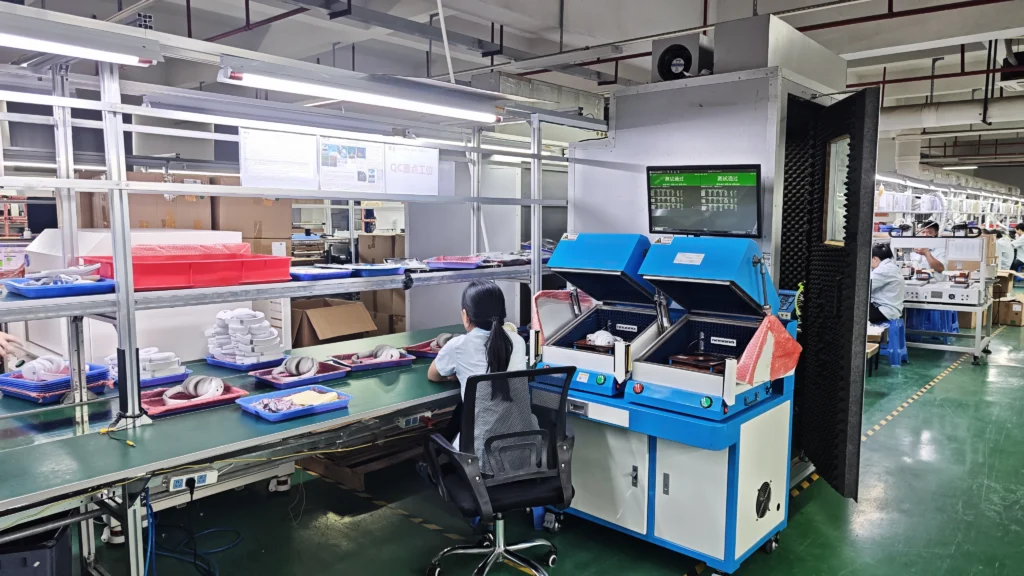 BeTrue Technology acoustic testing workstation for headphone audio performance verification and quality control