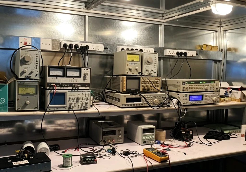 BETRUE audio testing laboratory bench with professional instruments for acoustic product development